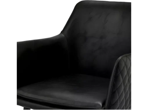 Lot De 2 Chaises Avec Accoudoirs Shiva - Simili Et Métal - Noir -Meilleur Meubles Magasin chaise 18875491