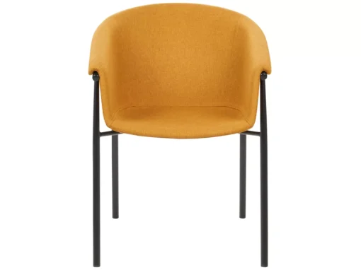Lot De 2 Chaises De Salle à Manger En Tissu Orange AMES -Meilleur Meubles Magasin chaise 18879929