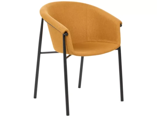 Lot De 2 Chaises De Salle à Manger En Tissu Orange AMES -Meilleur Meubles Magasin chaise 18879931