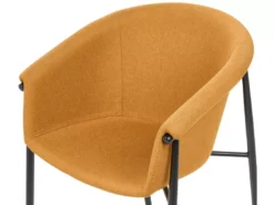 Lot De 2 Chaises De Salle à Manger En Tissu Orange AMES -Meilleur Meubles Magasin chaise 18879937