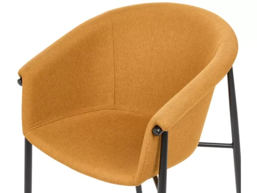Lot De 2 Chaises De Salle à Manger En Tissu Orange AMES -Meilleur Meubles Magasin chaise 18879937