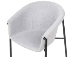 Lot De 2 Chaises De Salle à Manger En Tissu Gris AMES -Meilleur Meubles Magasin chaise 18880377