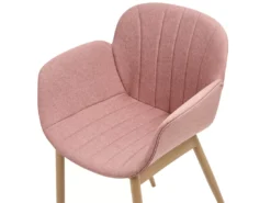 Lot De 2 Chaises De Salle à Manger En Tissu Rose ALICE -Meilleur Meubles Magasin chaise 18880395