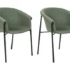 Lot De 2 Chaises De Salle à Manger En Tissu Vert AMES -Meilleur Meubles Magasin chaise 18880415