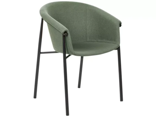 Lot De 2 Chaises De Salle à Manger En Tissu Vert AMES -Meilleur Meubles Magasin chaise 18880419