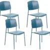 Lot De 4 Chaises De Salle à Manger Bleu ASTORIA -Meilleur Meubles Magasin chaise 18880855