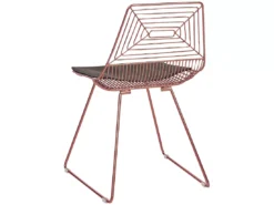 Lot De 2 Chaises De Salle à Manger En Métal Rose Doré BEATTY -Meilleur Meubles Magasin chaise 18902295