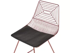 Lot De 2 Chaises De Salle à Manger En Métal Rose Doré BEATTY -Meilleur Meubles Magasin chaise 18902299