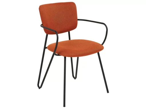 Lot De 2 Chaises De Salle à Manger En Tissu Orange ELKO -Meilleur Meubles Magasin chaise 20952681