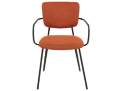Lot De 2 Chaises De Salle à Manger En Tissu Orange ELKO -Meilleur Meubles Magasin chaise 20952683