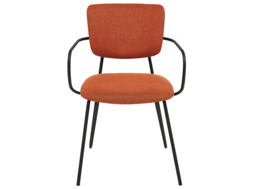 Lot De 2 Chaises De Salle à Manger En Tissu Orange ELKO -Meilleur Meubles Magasin chaise 20952683