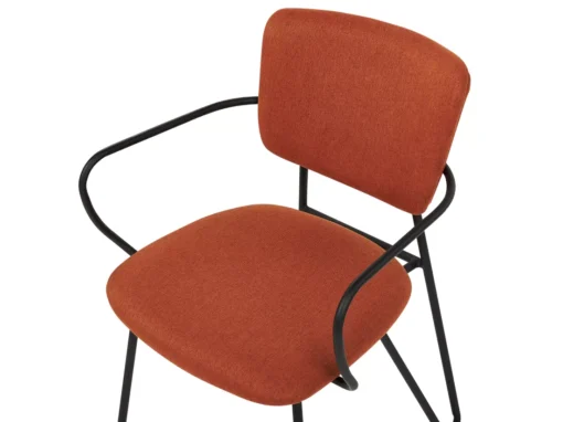 Lot De 2 Chaises De Salle à Manger En Tissu Orange ELKO -Meilleur Meubles Magasin chaise 20952687