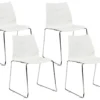 Lot De 4 Chaises De Salle à Manger Blanc HARTLEY -Meilleur Meubles Magasin chaise 21149451