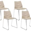 Lot De 4 Chaises De Salle à Manger Beige HARTLEY -Meilleur Meubles Magasin chaise 21193905