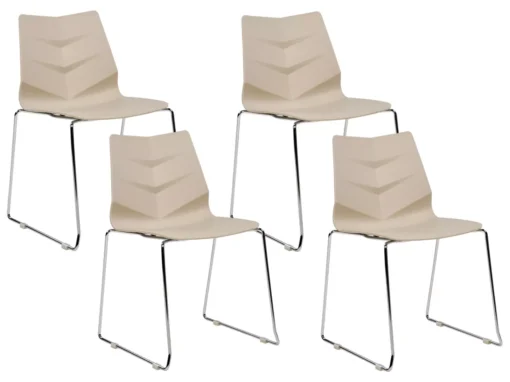 Lot De 4 Chaises De Salle à Manger Beige HARTLEY -Meilleur Meubles Magasin chaise 21193905