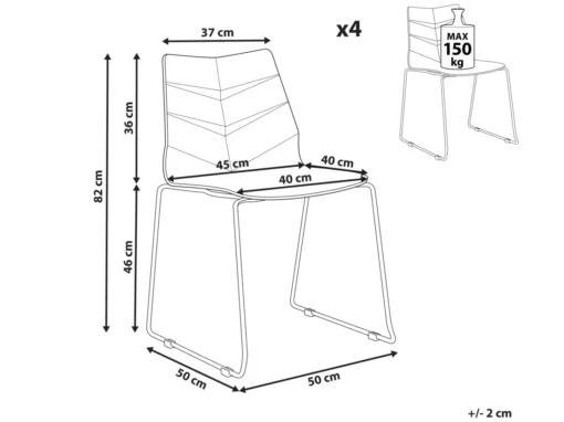 Lot De 4 Chaises De Salle à Manger Beige HARTLEY -Meilleur Meubles Magasin chaise 21193909