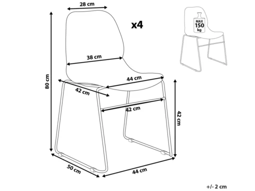 Lot De 4 Chaises De Salle à Manger Beige PANORA -Meilleur Meubles Magasin chaise 21193967