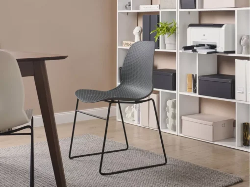 Lot De 4 Chaises De Salle à Manger Gris Foncé PANORA -Meilleur Meubles Magasin chaise 21193985
