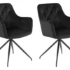 Fauteuil Tina 2pk Noir -Meilleur Meubles Magasin chaise 21547865
