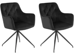 Fauteuil Tina 2pk Noir -Meilleur Meubles Magasin chaise 21547881