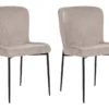 Lot De 2 Chaises De Salle à Manger En Tissu Taupe ADA -Meilleur Meubles Magasin chaise 22172607