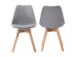 Lot De 2 Chaises Scandinaves NORA Grises Avec Coussin - HAPPY GARDEN 11 Lot De 2 Chaises Scandinaves NORA Grises Avec Coussin - HAPPY GARDEN -Meilleur Meubles Magasin chaise 22366517
