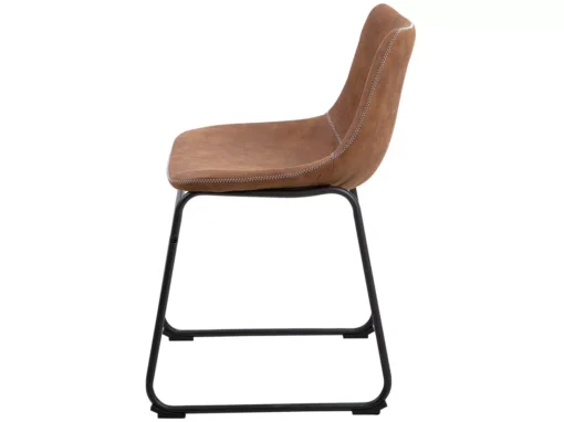 Lot De 2 Chaises En Tissu Marron BATAVIA -Meilleur Meubles Magasin chaise 22742533
