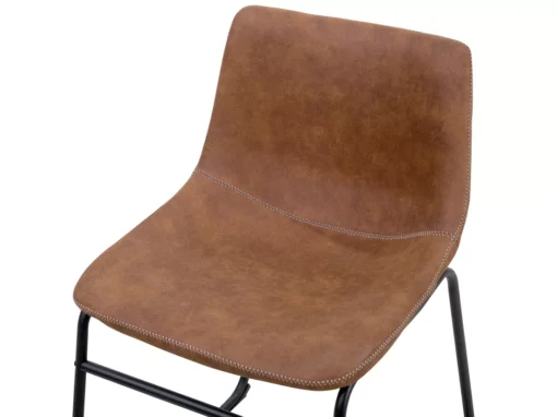 Lot De 2 Chaises En Tissu Marron BATAVIA -Meilleur Meubles Magasin chaise 22742537