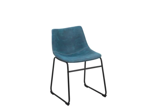 Lot De 2 Chaises En Tissu Bleu BATAVIA -Meilleur Meubles Magasin chaise 22742755