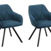 Lot De 2 Chaises En Tissu Bleu MONEE -Meilleur Meubles Magasin chaise 22822893