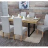 Chaise De Salle à Manger Crotone (lot De 6),crème Beige, Pieds Clairs -Meilleur Meubles Magasin chaise 23178759