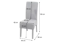 Chaise De Salle à Manger Crotone (lot De 6),gris Foncé, Pieds Clairs -Meilleur Meubles Magasin chaise 23178799