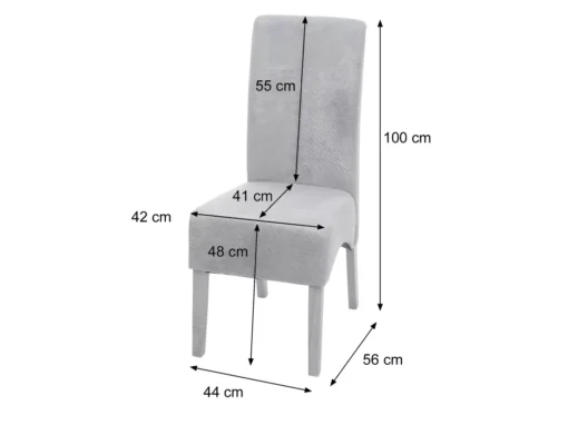 Chaise De Salle à Manger Crotone (lot De 6),gris Foncé, Pieds Clairs -Meilleur Meubles Magasin chaise 23178799