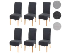 Chaise De Salle à Manger Crotone (lot De 6),gris Foncé, Pieds Clairs -Meilleur Meubles Magasin chaise 23178811
