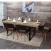 Chaise De Salle à Manger MCW-A50 II (lot De 6),similicuir/tissu, Marron Clair, Pieds Clairs -Meilleur Meubles Magasin chaise 23546901
