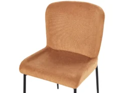 Lot De 2 Chaises De Salle à Manger En Tissu Orange ADA -Meilleur Meubles Magasin chaise 23599415