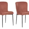 Lot De 2 Chaises De Salle à Manger En Tissu Marron ADA -Meilleur Meubles Magasin chaise 23599421