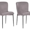 Lot De 2 Chaises De Salle à Manger En Tissu Gris Foncé ADA -Meilleur Meubles Magasin chaise 23599619