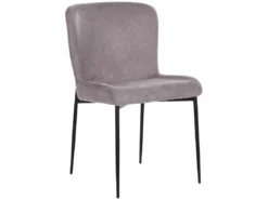 Lot De 2 Chaises De Salle à Manger En Tissu Gris Foncé ADA -Meilleur Meubles Magasin chaise 23599625