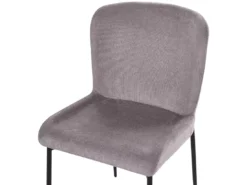 Lot De 2 Chaises De Salle à Manger En Tissu Gris Foncé ADA -Meilleur Meubles Magasin chaise 23599629