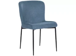 Lot De 2 Chaises De Salle à Manger En Tissu Bleu ADA -Meilleur Meubles Magasin chaise 23599639