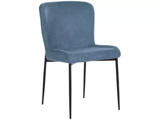 Lot De 2 Chaises De Salle à Manger En Tissu Bleu ADA -Meilleur Meubles Magasin chaise 23599639