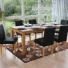 Chaise De Salle à Manger Littau Similicuir (lot De 6),simili-cuir, Noir Mat, Pieds Clairs -Meilleur Meubles Magasin chaise 23682333