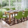 Chaise De Salle à Manger Littau Similicuir (lot De 6),simili-cuir, Vert, Pieds Foncés -Meilleur Meubles Magasin chaise 23682359