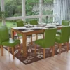 Chaise De Salle à Manger Littau Similicuir (lot De 6),simili-cuir, Vert, Pieds Clairs -Meilleur Meubles Magasin chaise 23682501