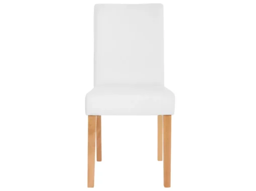 Chaise De Salle à Manger Littau Similicuir (lot De 2),simili-cuir, Blanc Mat, Pieds Clairs -Meilleur Meubles Magasin chaise 23689365