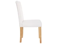 Chaise De Salle à Manger Littau Similicuir (lot De 2),simili-cuir, Blanc Mat, Pieds Clairs -Meilleur Meubles Magasin chaise 23689367