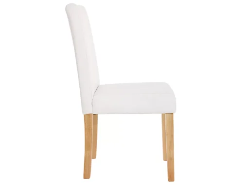 Chaise De Salle à Manger Littau Similicuir (lot De 2),simili-cuir, Blanc Mat, Pieds Clairs -Meilleur Meubles Magasin chaise 23689367