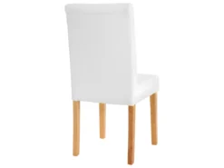 Chaise De Salle à Manger Littau Similicuir (lot De 2),simili-cuir, Blanc Mat, Pieds Clairs -Meilleur Meubles Magasin chaise 23689369