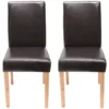 Chaise De Salle à Manger Littau Similicuir (lot De 2),simili-cuir, Marron, Pieds Clairs -Meilleur Meubles Magasin chaise 23689421